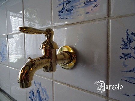 koperen koud water hendel kraan