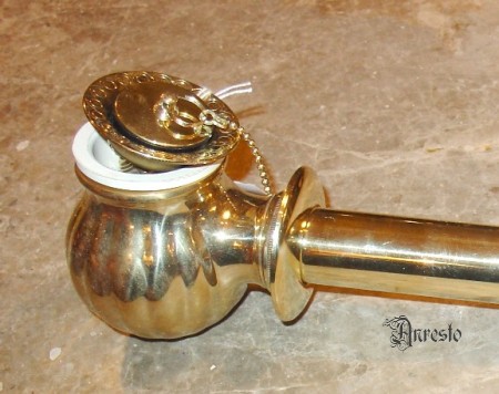 Bolsifon voorzien van crepine met stop en ketting