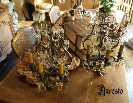 Stel van 2 tafel girandoles in rococo stijl