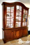 ~click to enlarge antique ~ Liege Namur vitrine glass display cabinet 