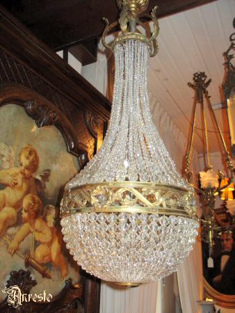 Antique  Sac a Perles lamp