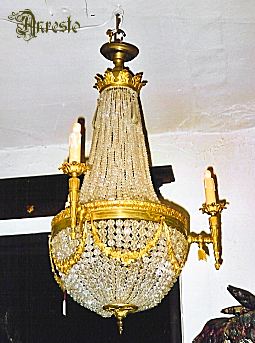 French hanging lamp, antique