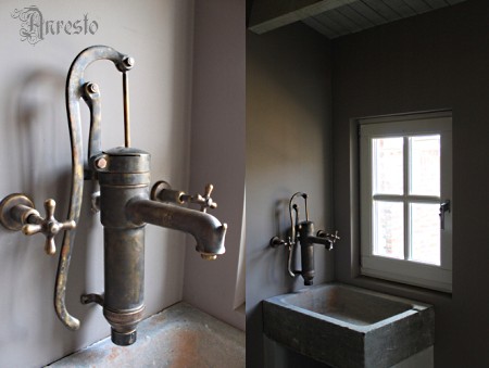 Messing scheepspompje volledig gerestaureerd