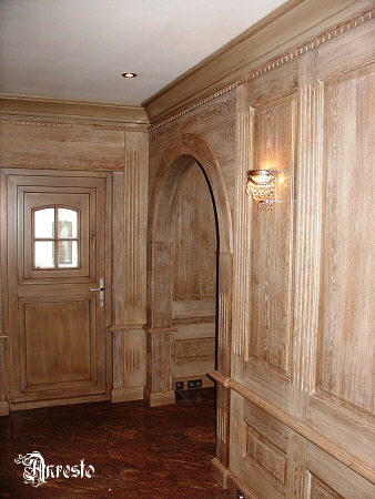 gepatineerde Franse lambrisering 18de eeuws