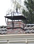 19e eeuws model schoorsteenkap Schouwkap in smeedijzer                                          