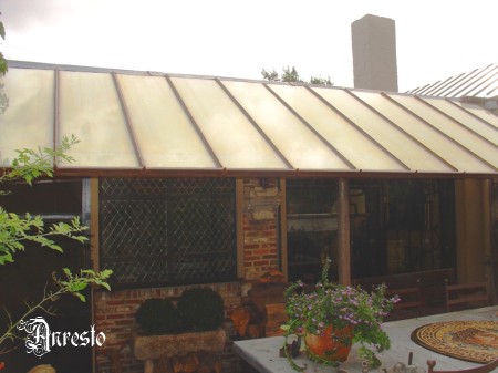 landelijke overkapping in smeedijzer