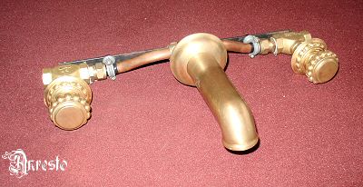 antique WALL TAP, hot and cold water tap 