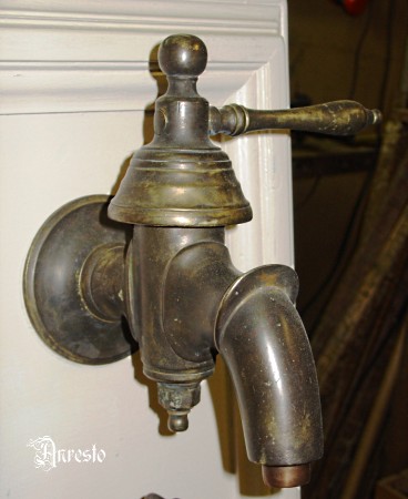 antique copper tap