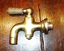 English wall tap with wooden lever  
