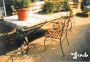 [klik = vergroot] Tuintafel model 2 en stoel