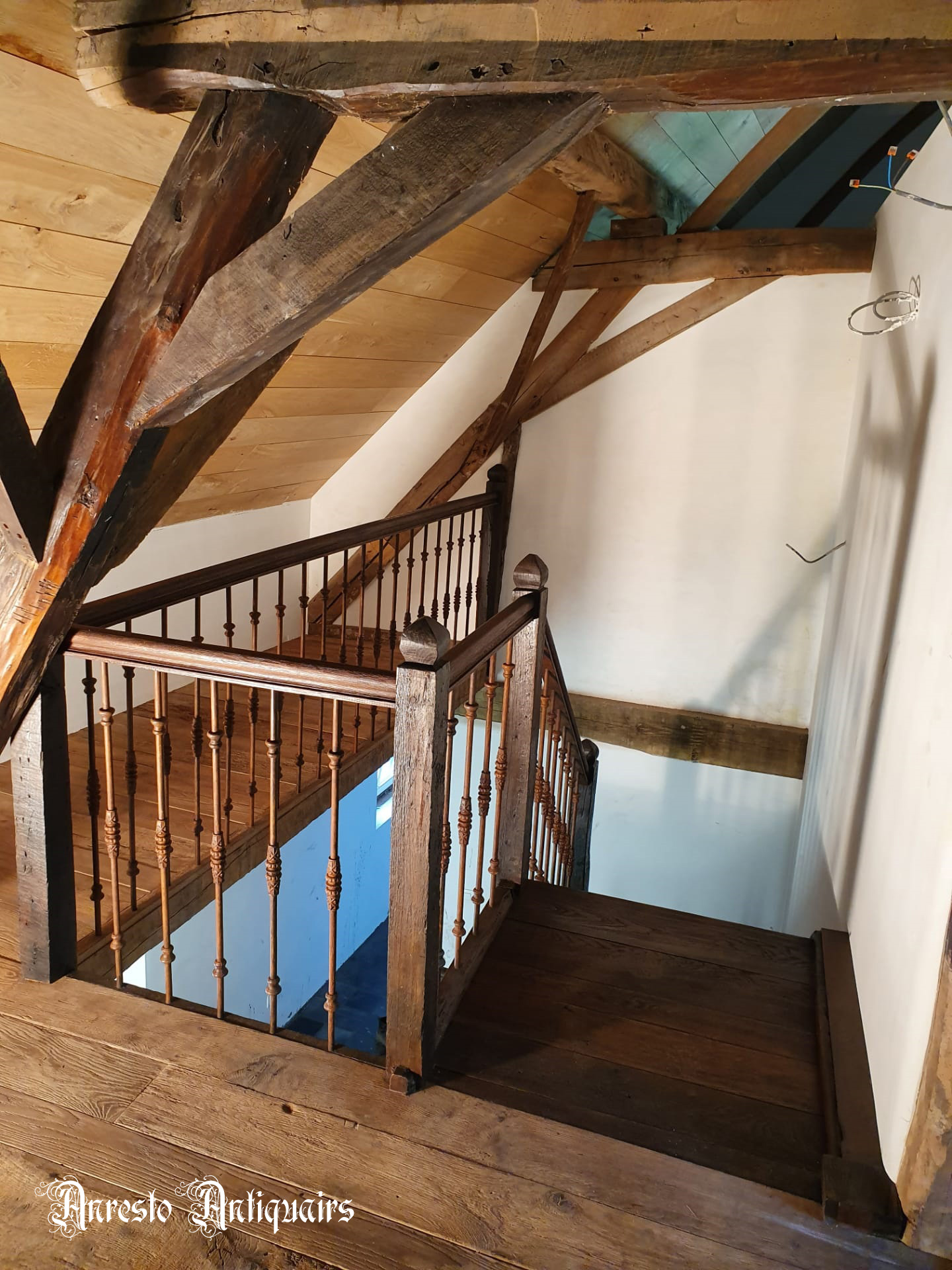 Sportman Kalmte enthousiast Antieke trappen:Antieke eikenhouten trap
